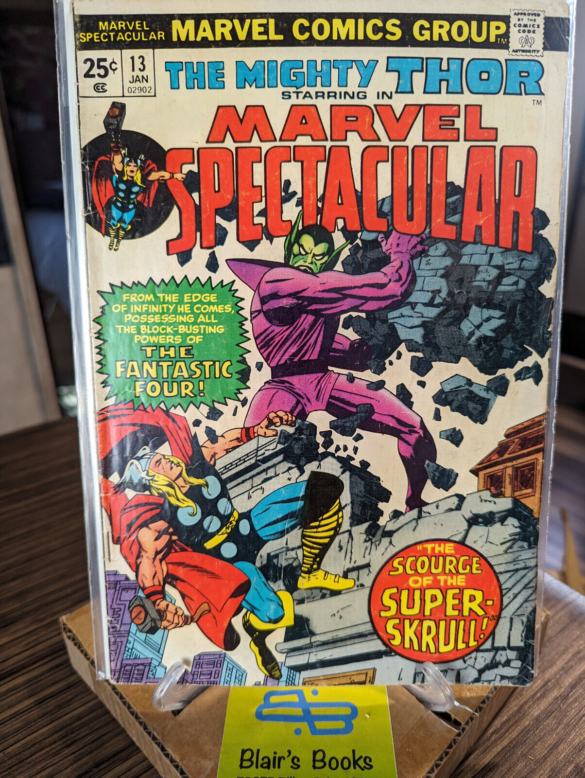 Bronze Age MARVEL SPECTACULAR #13 [1975] F+ 6.5; Lee/Kirby Reprint of Thor #142