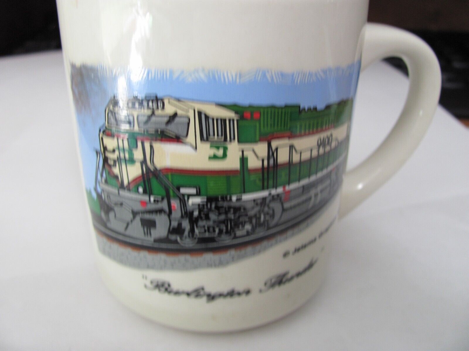 vintage Burlington train mug