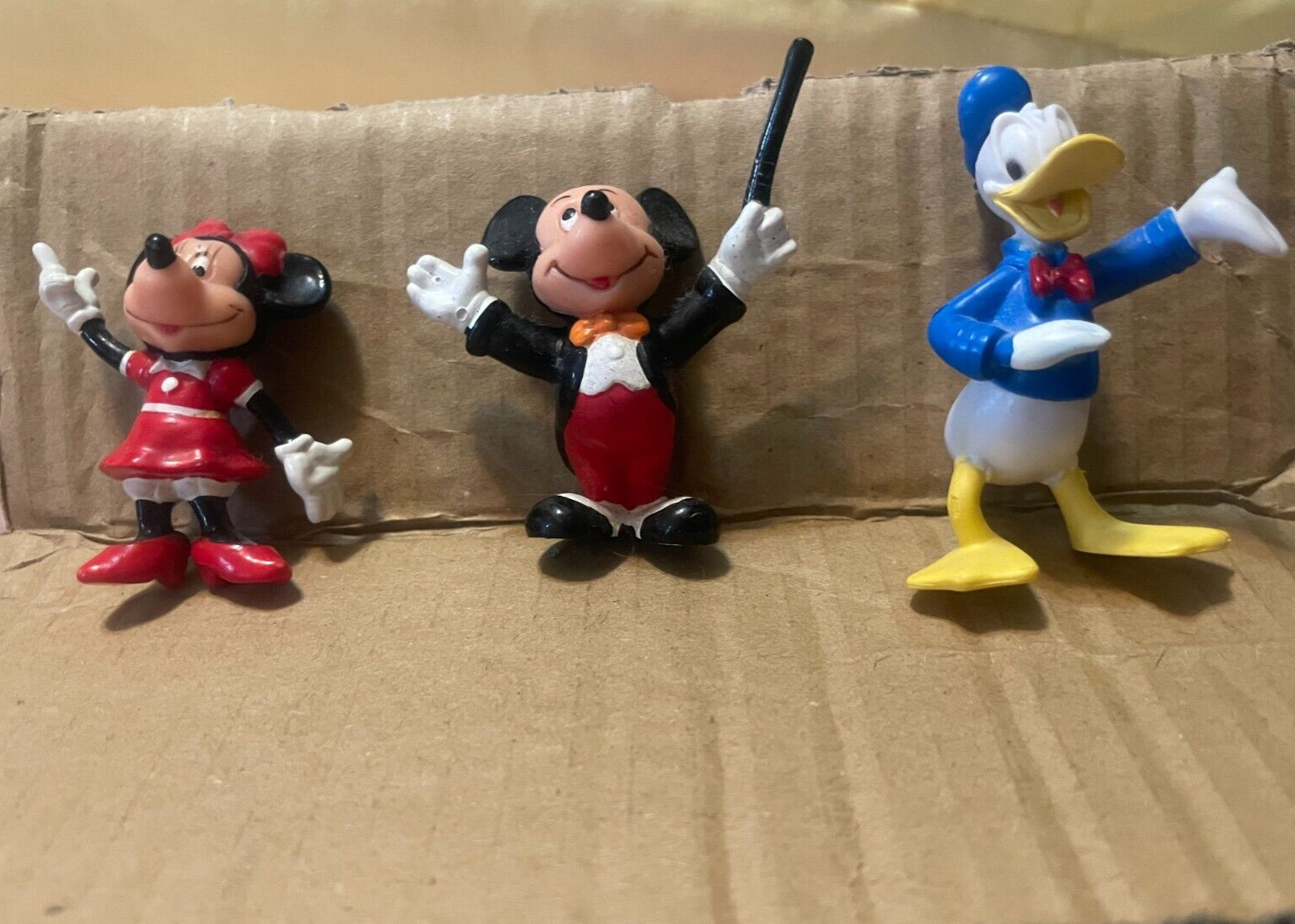 Vintage 1980s Lot of 3 Walt Disney Mickey Mouse PVC Figurines
