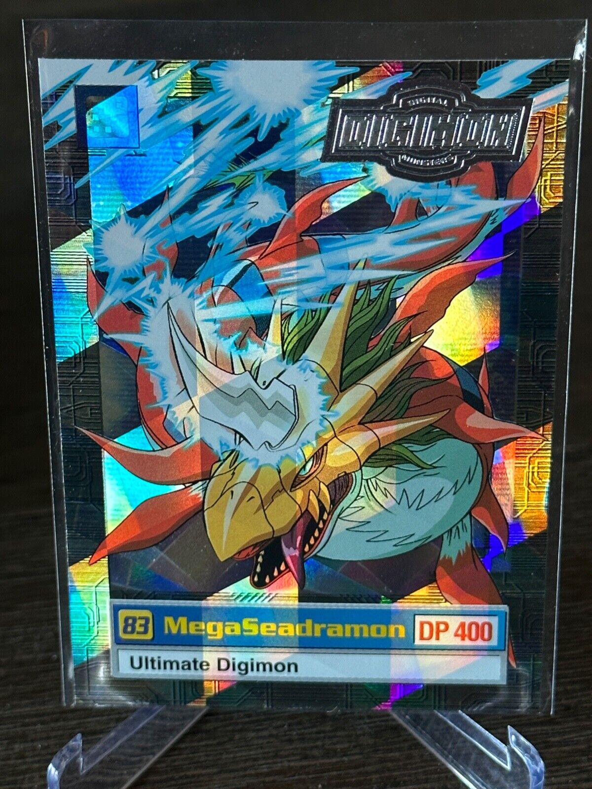 2000 Digimon Megaseadramon # 24 Silver Refractor Upper Deck Series 2 RARE