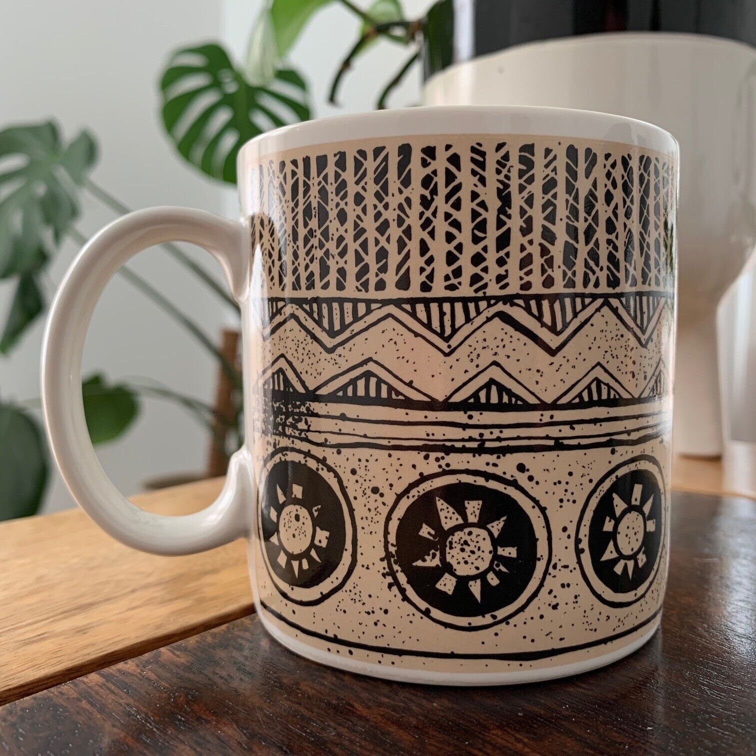 vintage 90s sakura stonewear coffee mug CANVAS designed by sue zipkin retro