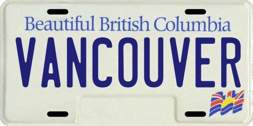 Vancouver Beautiful British Columbia Canada Aluminum BC License Plate