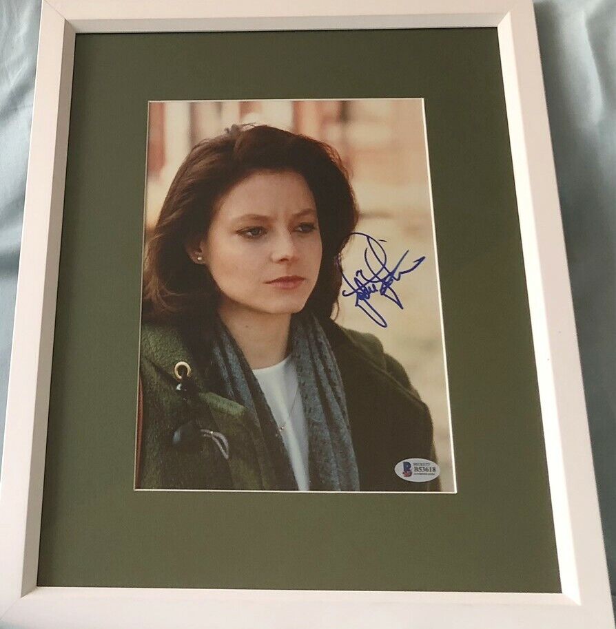 Jodie Foster autographed signed Silence of Lambs 8x10 movie photo framed BAS COA