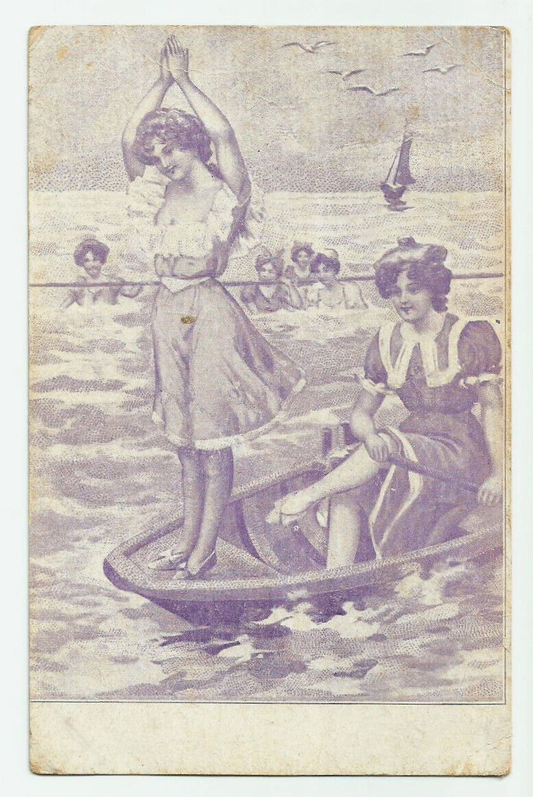 Ladies Swimming Dresses Postcard c1910