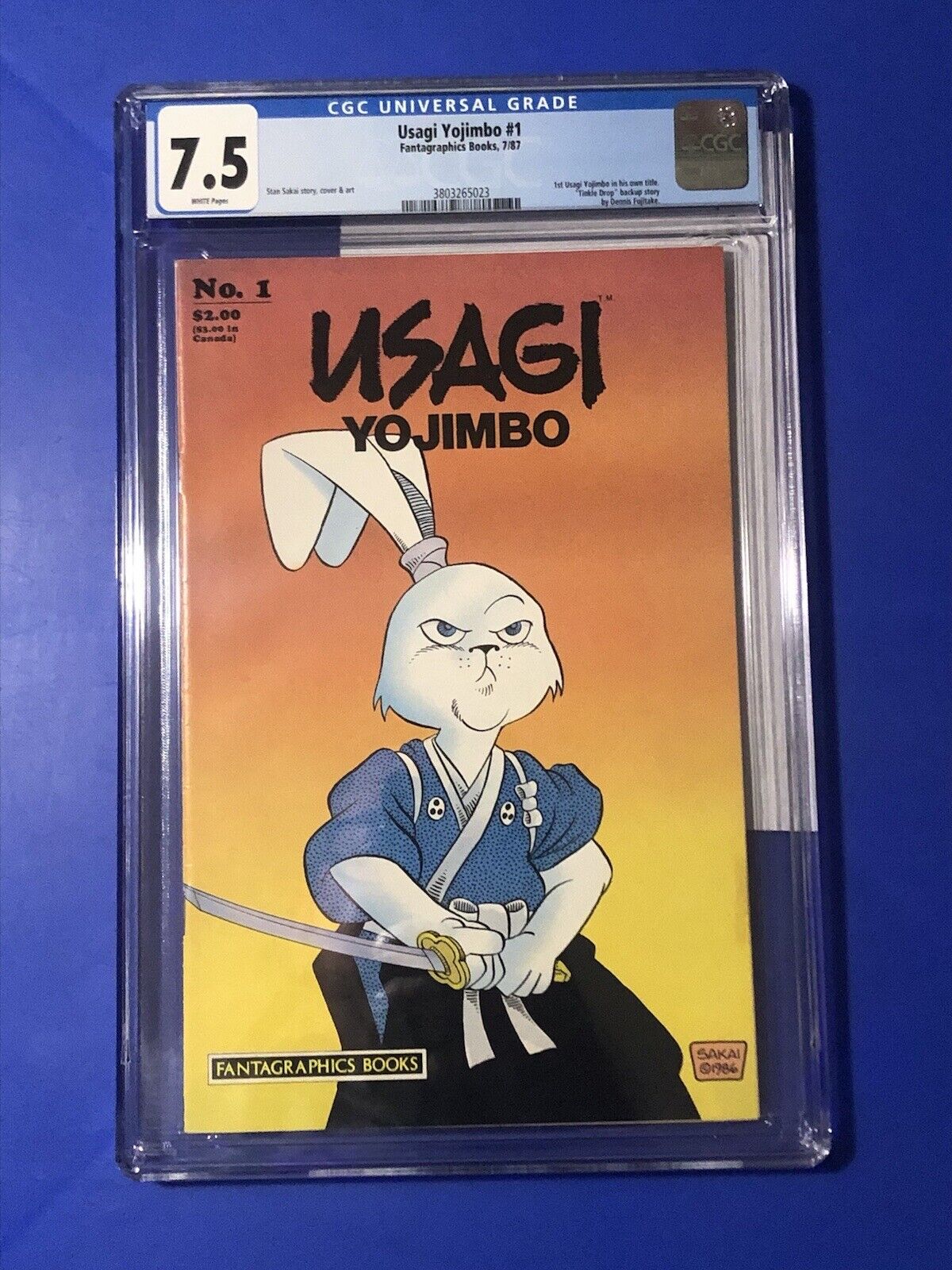 Usagi Yojimbo #1 CGC 7.5 1st SOLO Appearance 1st Print Sakai Fantagraphics 1987