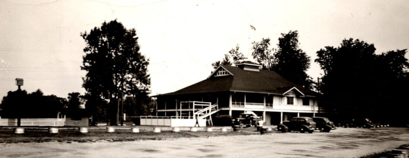 c1939 RPPC Potters Lake DAVISON Michigan Classic Cars VINTAGE Postcard