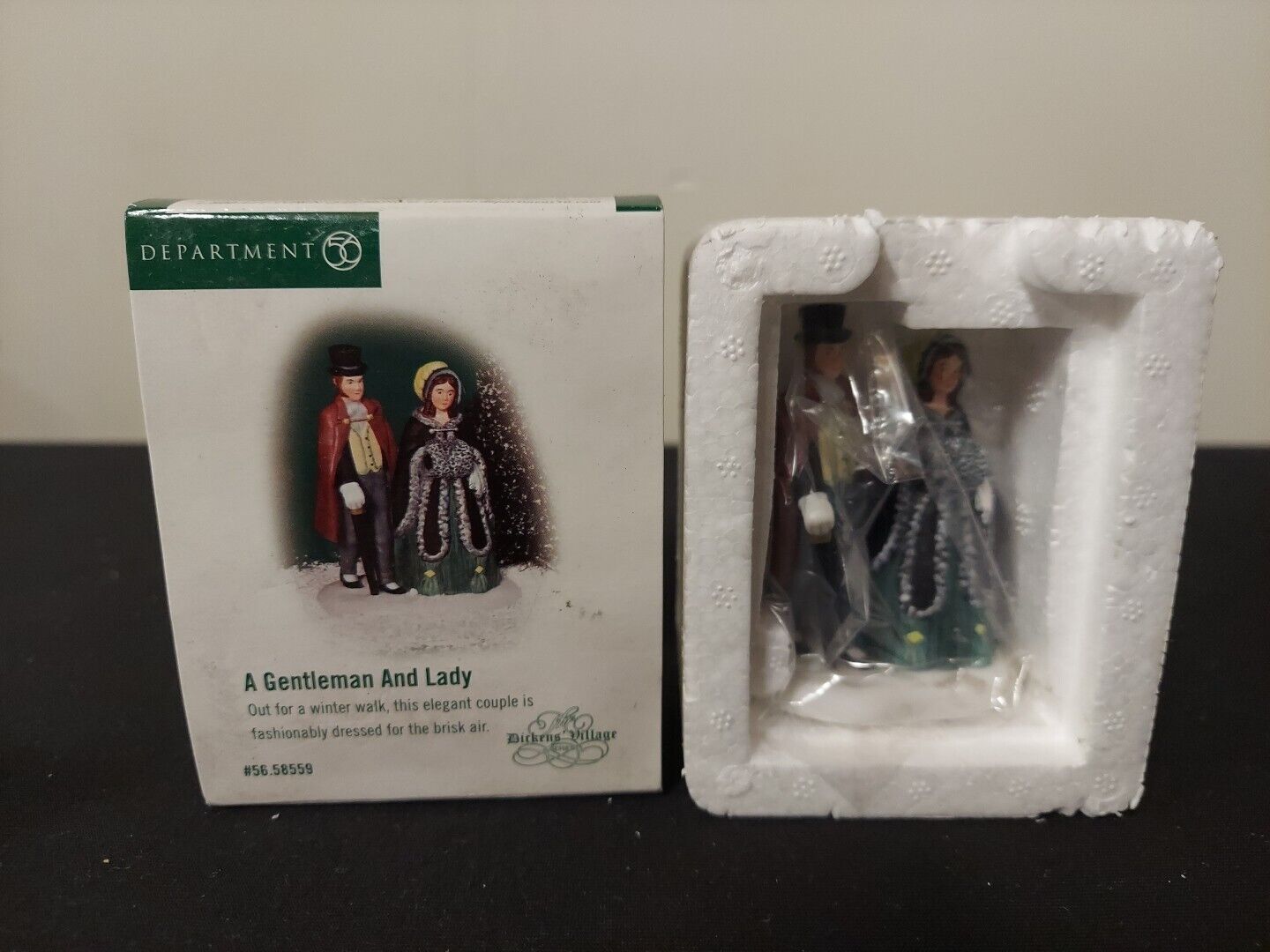 Department 56 Dicken\'s Village 58559 Christmas Accessory A Gentleman And Lady