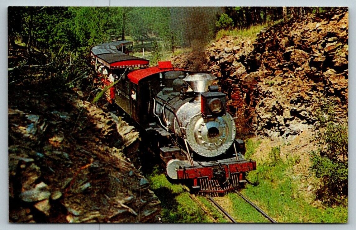 Klondike Casey  #1880  Hill City  South Dakota   Railroad Train Postcard
