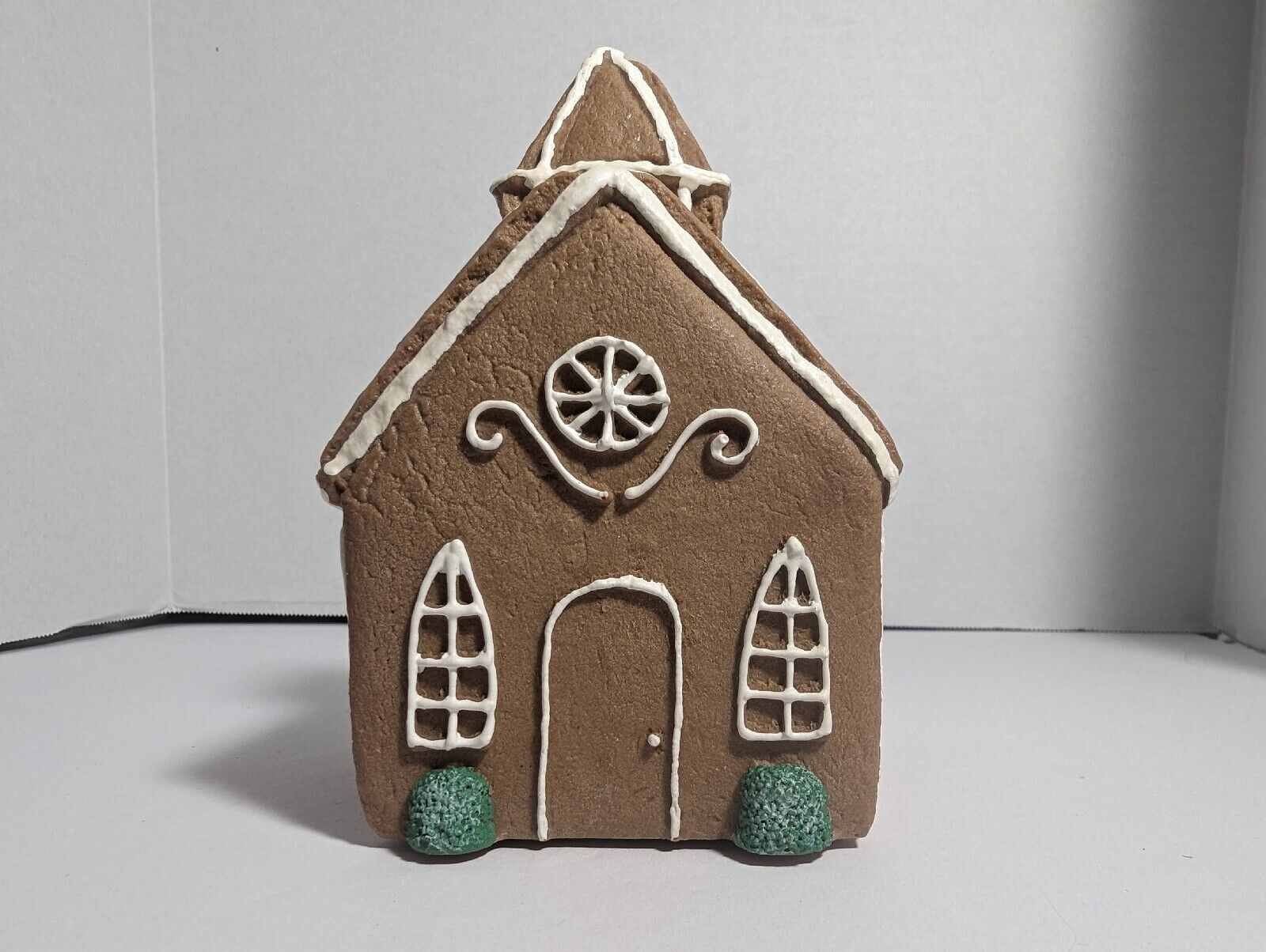 Little Ginger Town-The Salem Collection Gingerbread Church Vtg Christmas Winter