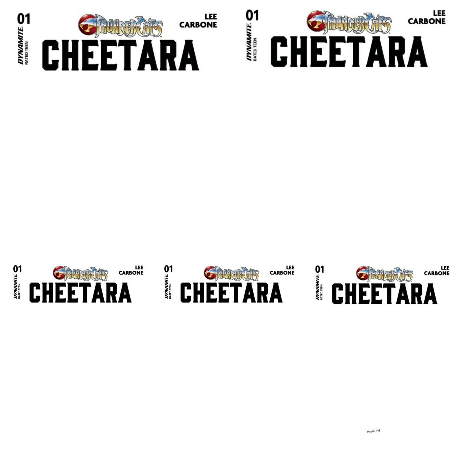 5 Pack Thundercats Cheetara #1 Blank Sketch Variant Dynamite PRESALE 7/3