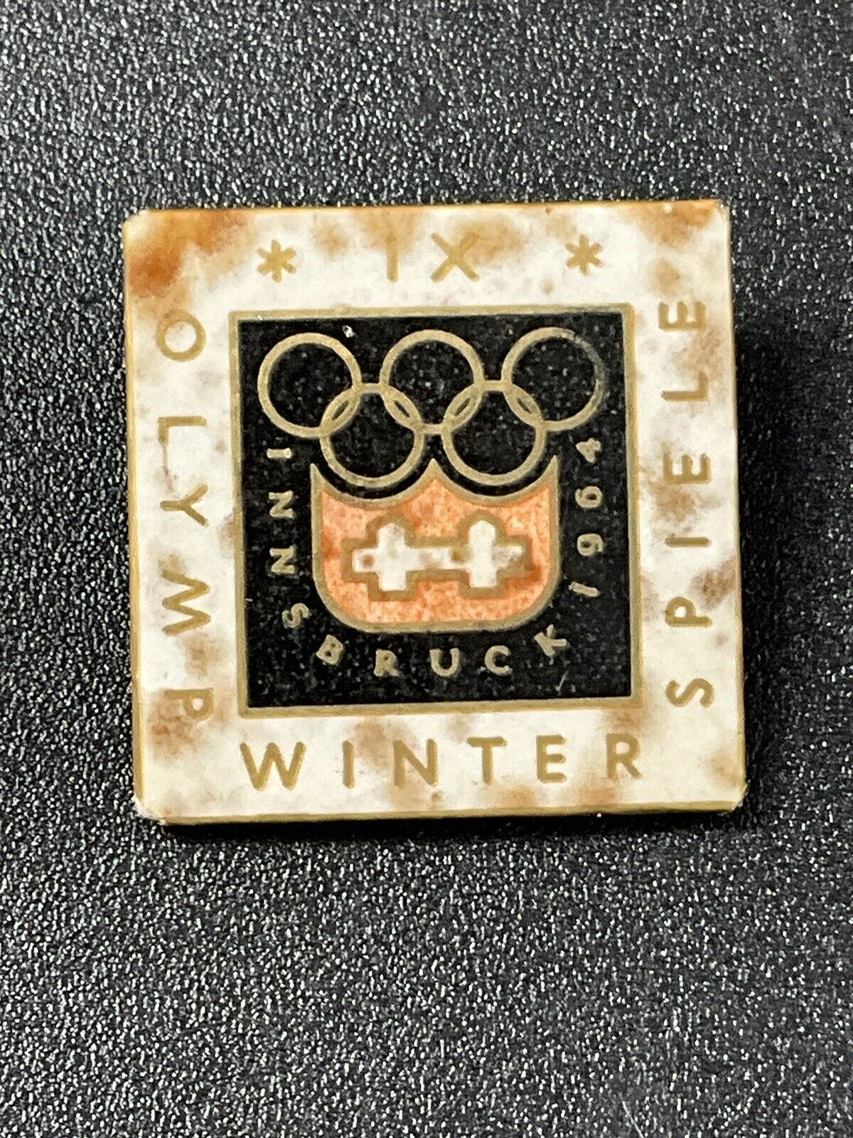 RARE Official 1964 Winter Olympics Winterspiele Innsbruck Austria Pinback