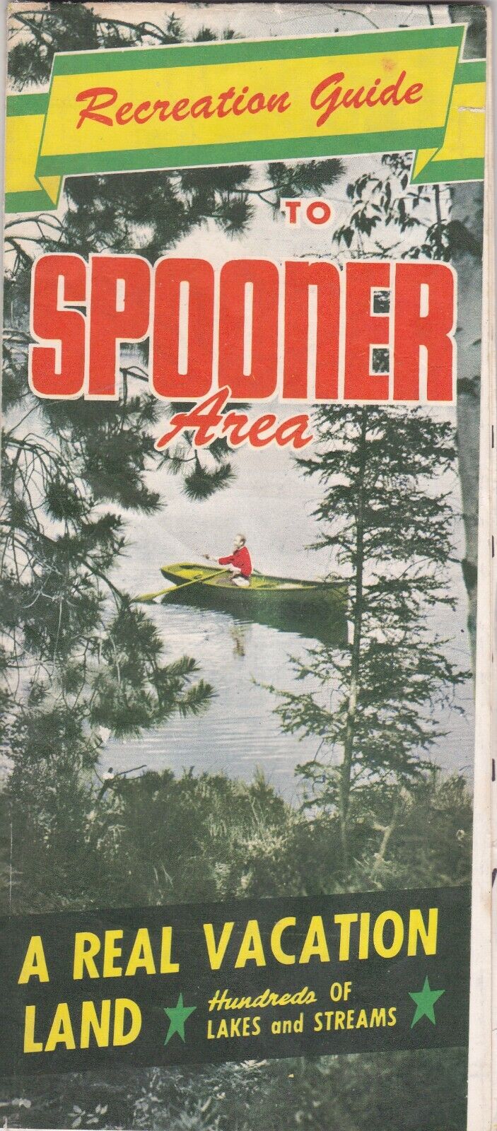 1948 Spooner Wisconsin Map & Promotional Brochure