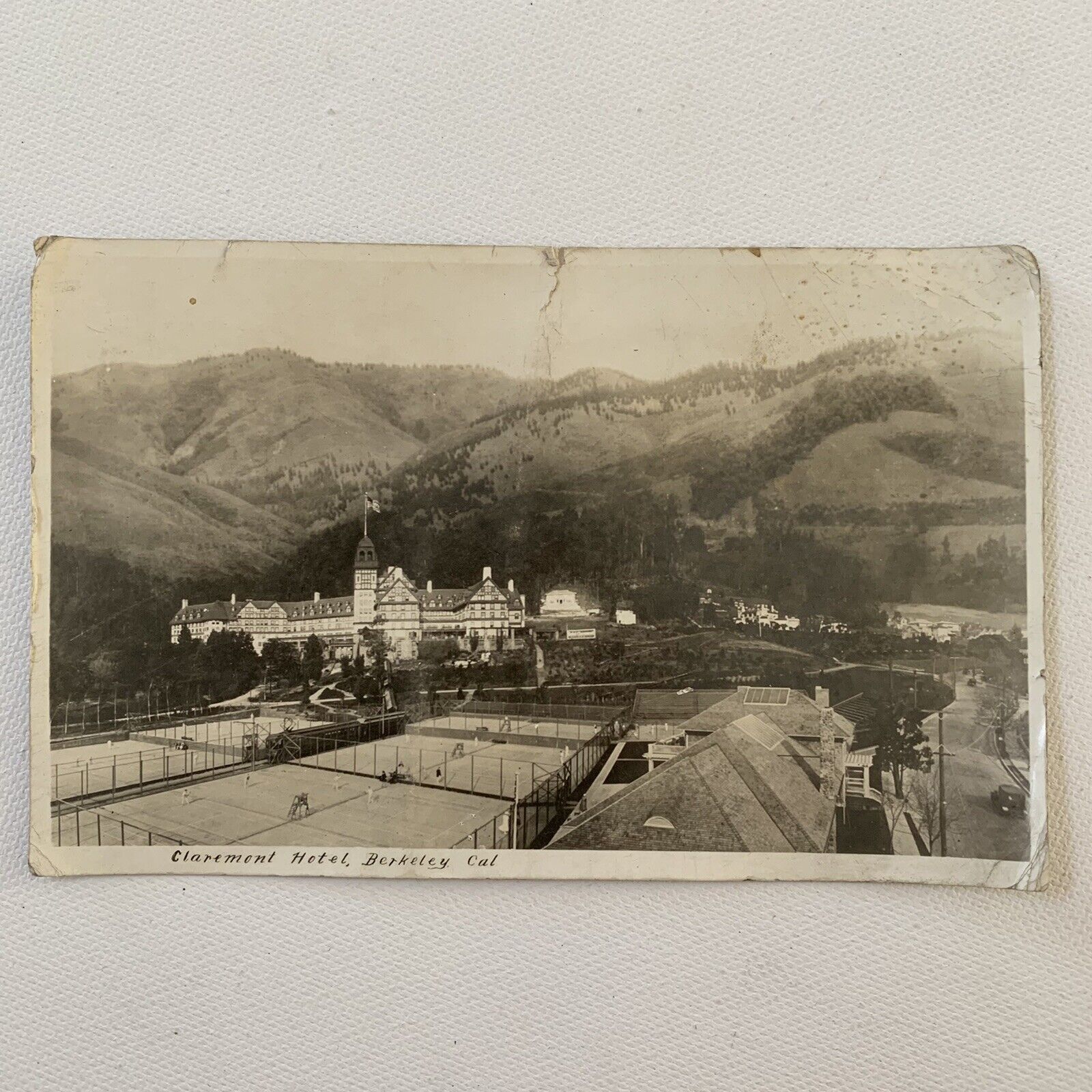 Vintage RPPC Real Photograph Postcard Claremont Hotel Berkeley, California Ca