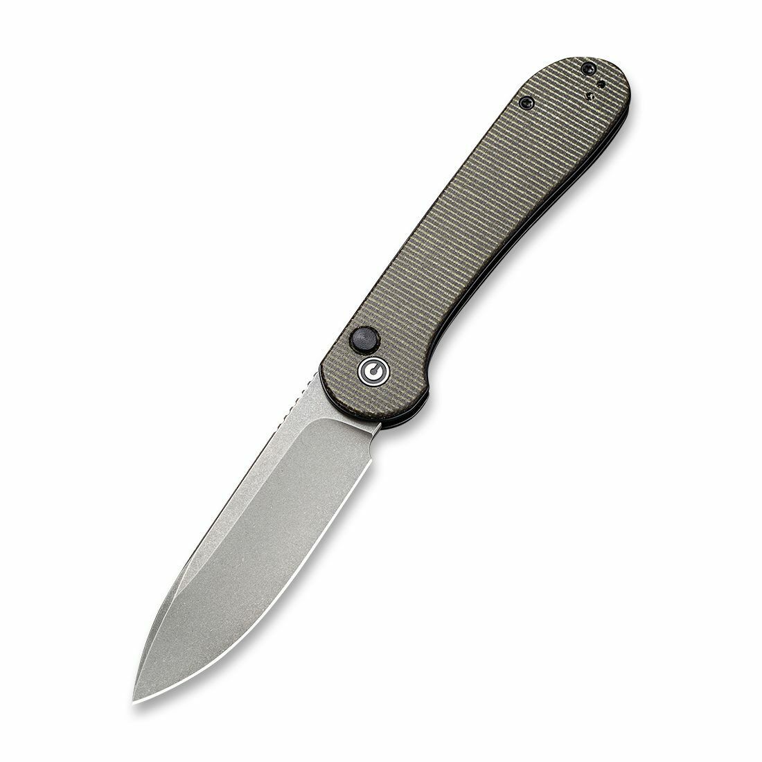Civivi Button Lock Elementum Folding Knife Green Micarta Handle 14C28N C2103C