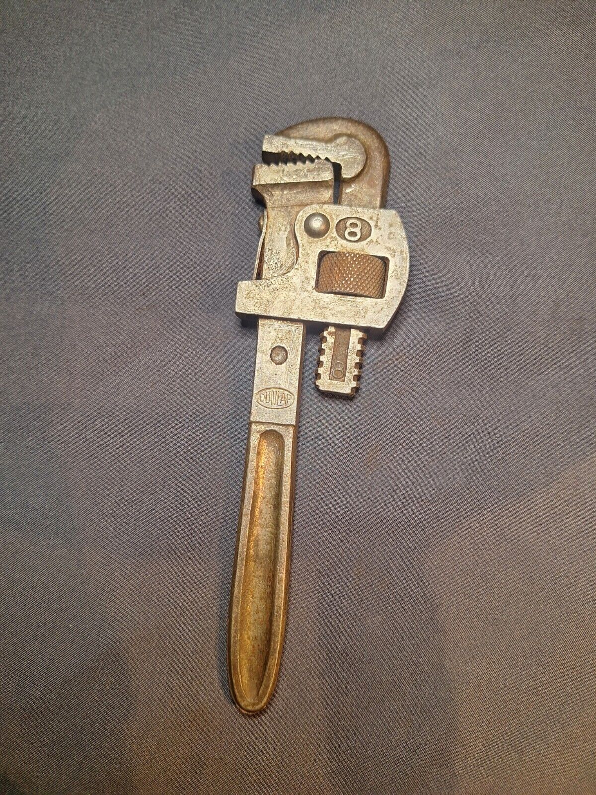 Vintage #8 Adjustable Pipe Wrench Monkey - Guarantee - Germany Nice Tool 