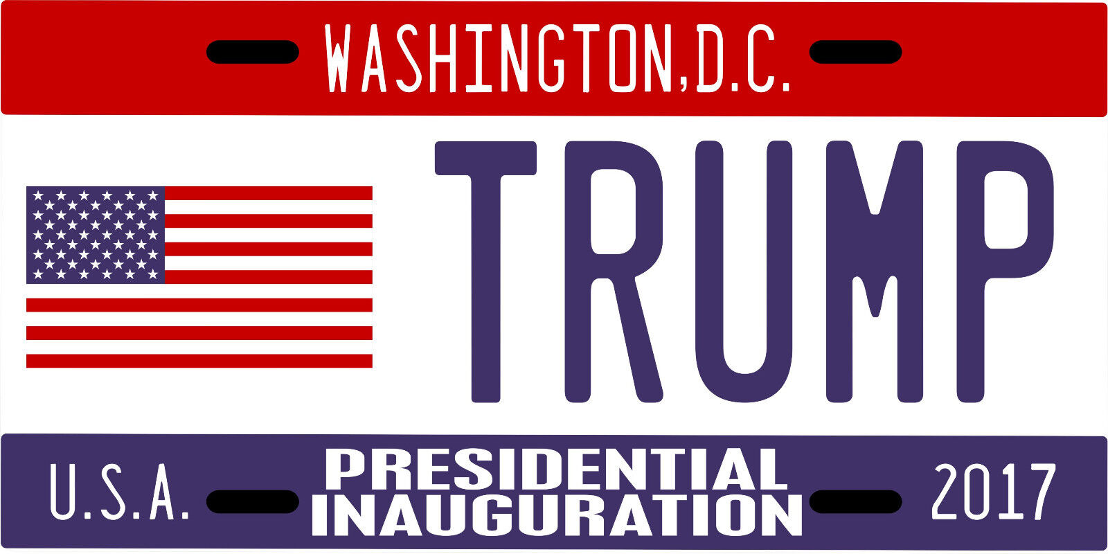 Donald Trump for President inauguration License plate