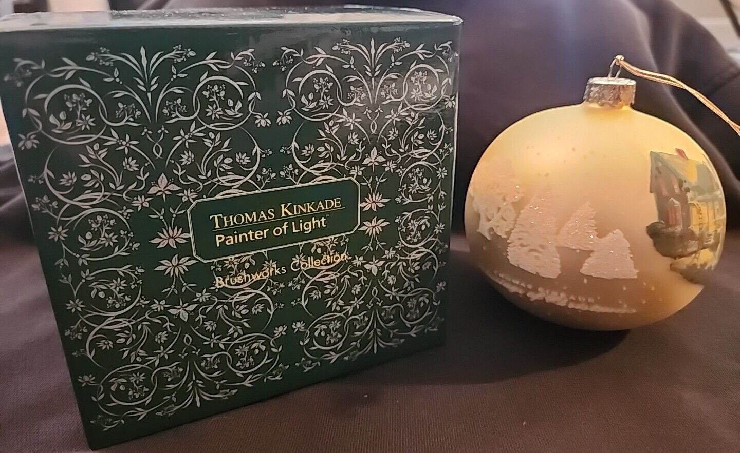 2003 Thomas Kinkade Brushworks Collection Blessings of Christmas Ornament