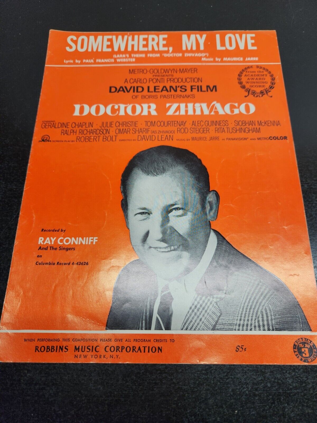 Somewhere, My Love from Doctor Zhivago Sheet Music 1966 Robbins Music Corp.