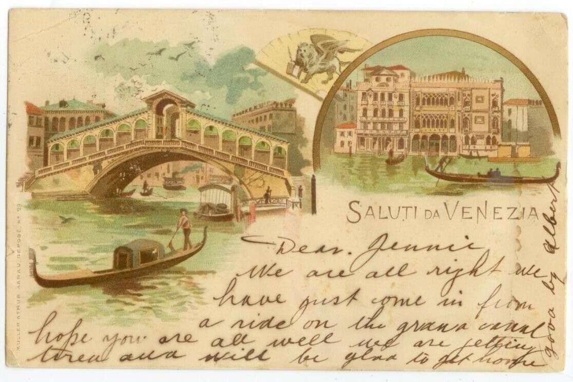 1897 Saluti Da Venezia Italy - Gruss aus style