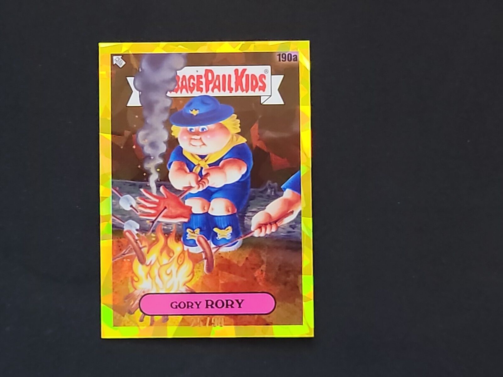 2022 Garbage Pail Kids GPK Sapphire OS5 Gory Rory Yellow Refractor Parallel /99