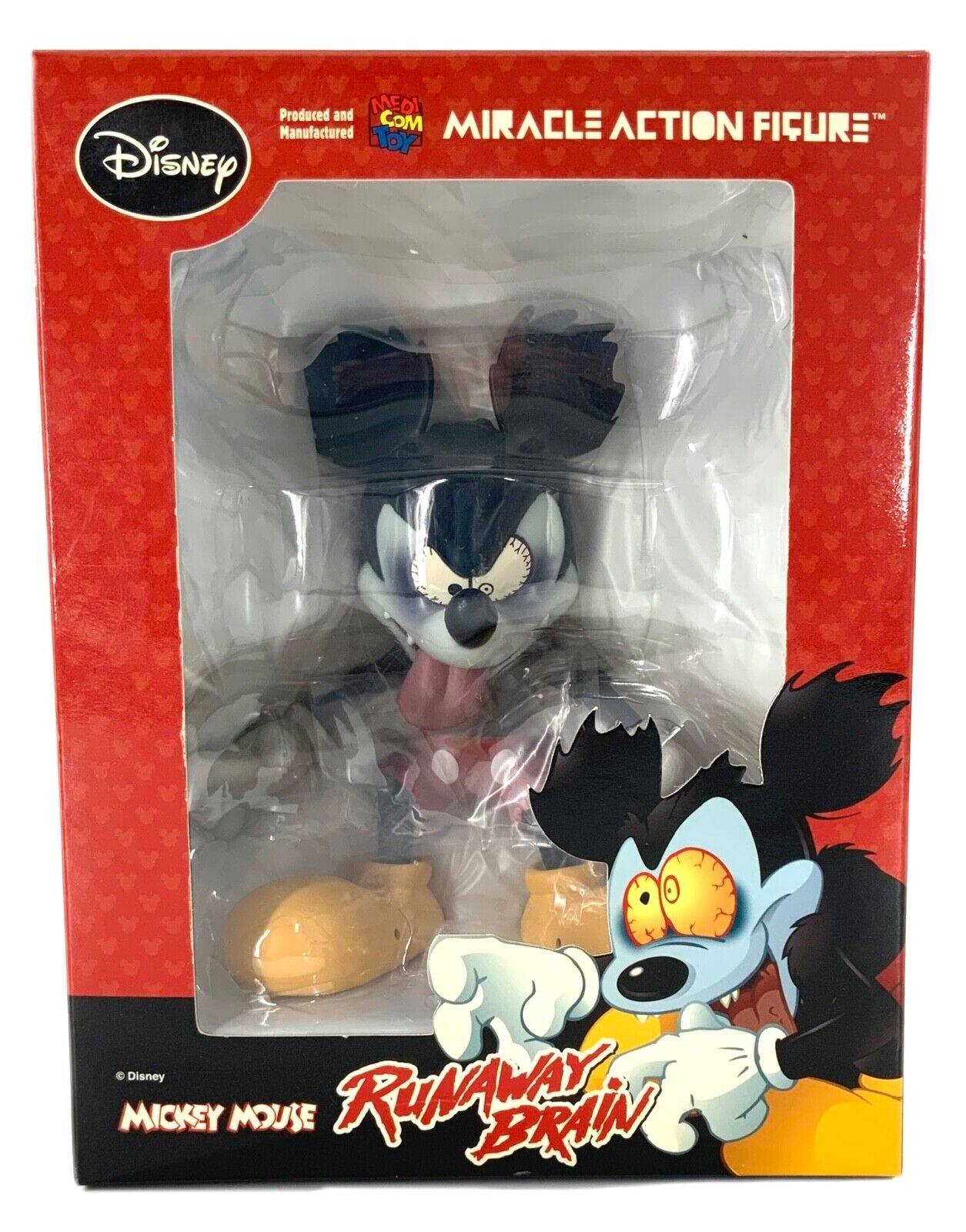 NEW Medicom Toys Disney Miracle Action Figure Mickey Mouse: Runaway Brain