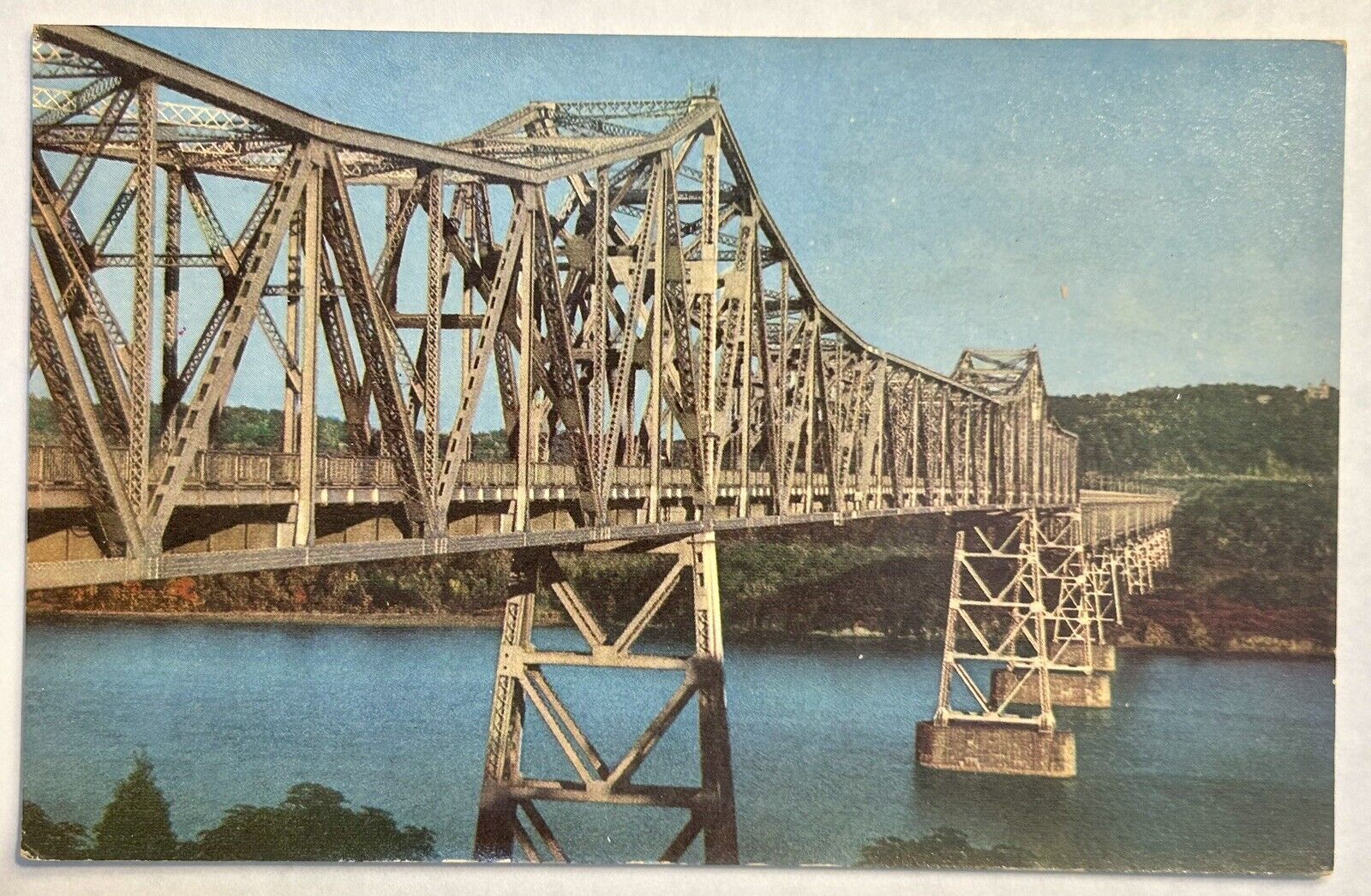 RIP VAN WINKLE BRIDGE Hudson River. Catskills. New York Vintage Postcard