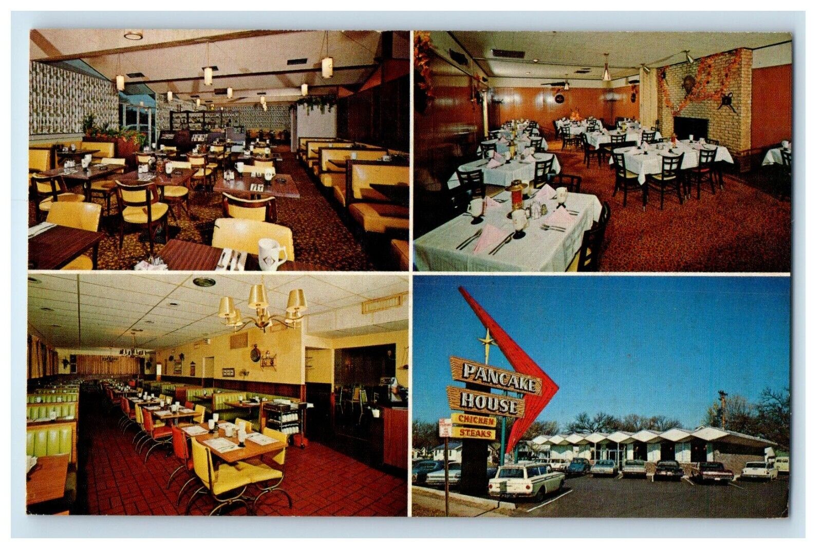 1961 Town & Country Lodge Restaurant Wichita Kansas KS Multiview Posted Postcard