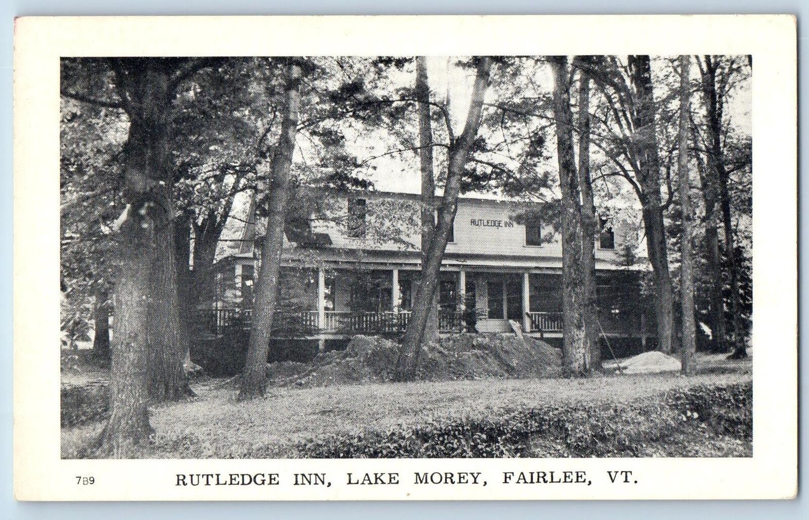 Fairlee Vermont VT Postcard Rutledge Inn Lake Morey Scenic View c1920's Antique