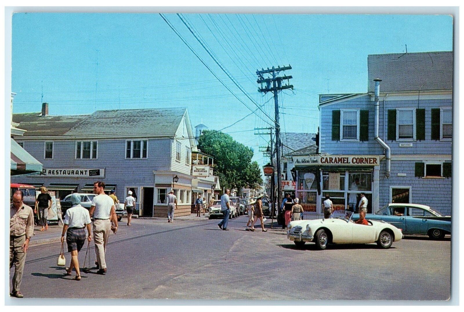 c1960's Commercial Street Looking East Provincetown Cape Cod MA Shops Postcard
