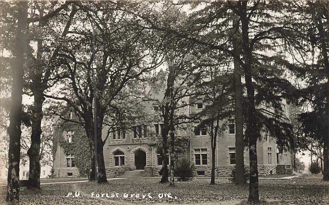 c1915 RPPC Pacific University Forest Grove OR Real Photo P180