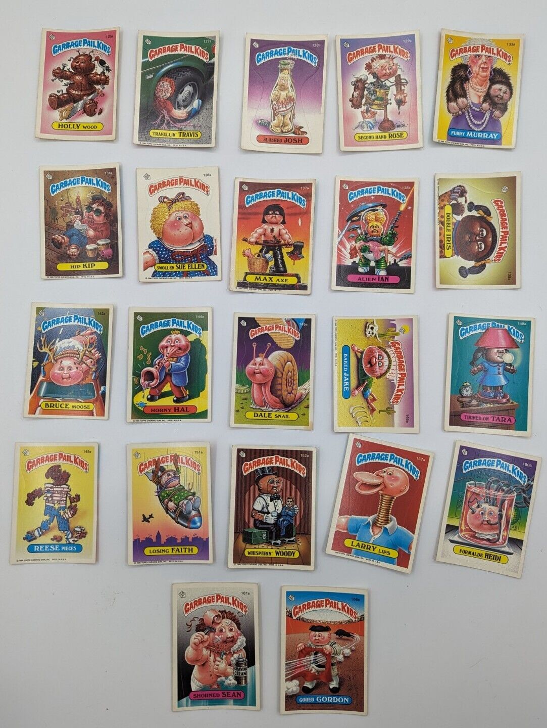 Garbage Pail Kids 1986 Lot of 22 cards. Random Cards From Series 4 #125-166
