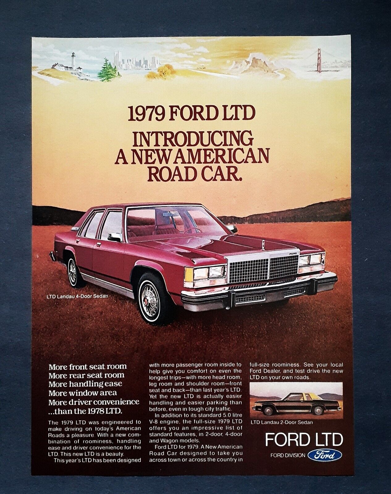 Ford LTD Landau car ad vintage 1979 original advertisement