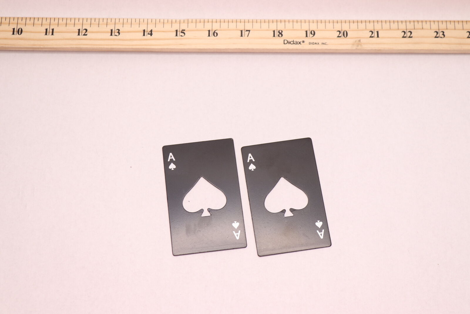(Pair) Ace Of Spades Card Bottle Opener Stainless Steel Black