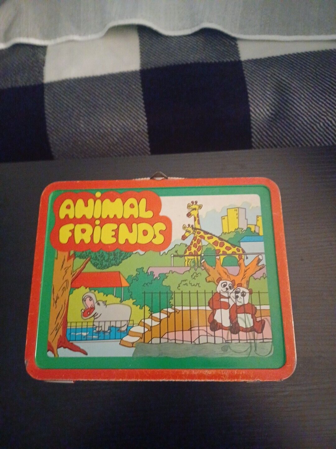 Vintage 1978 Animal Friends Metal Lunchbox (Redband)