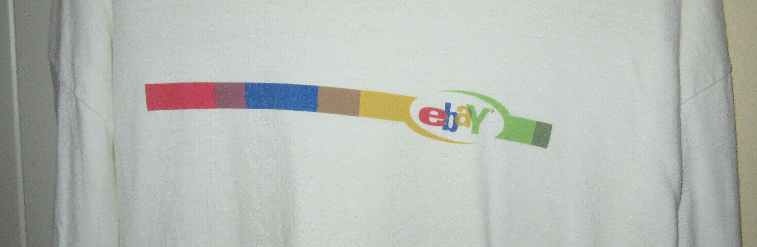 vintage early ebay White Long Sleeve Tee Shirt XL collectors item