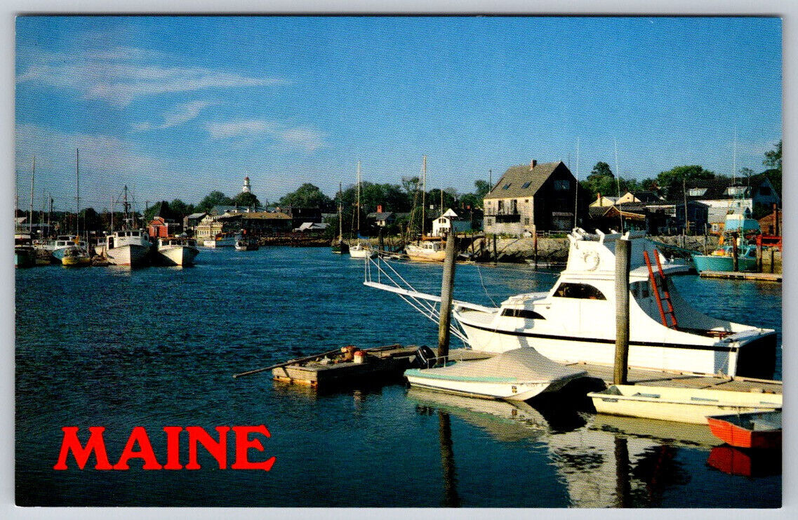 Kennebunkport Maine The Mouth of the Kennebunk River Postcard VTG