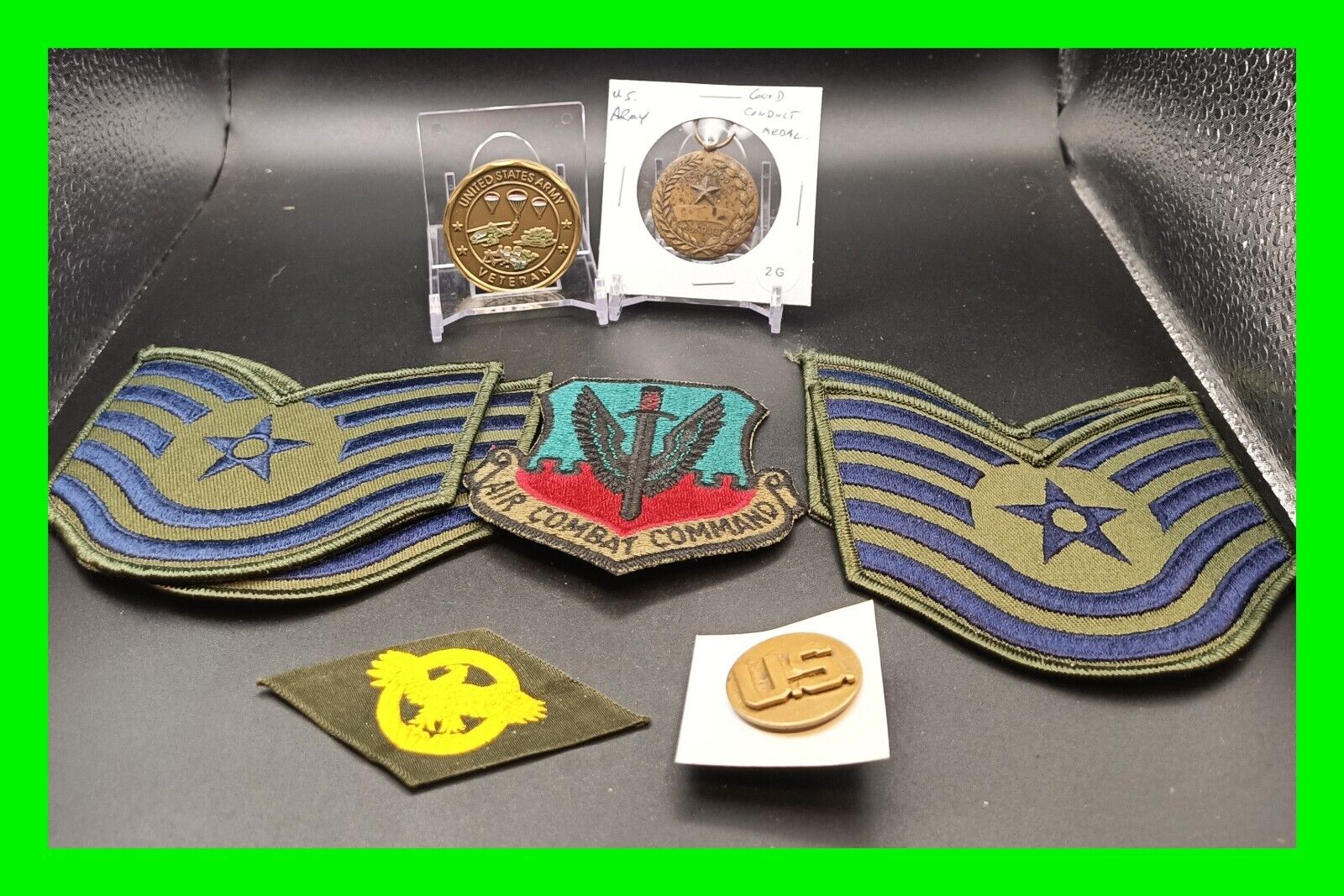 Large Vintage Random Military Junk Drawer Lot - Medal, Challenge Coin, And More 