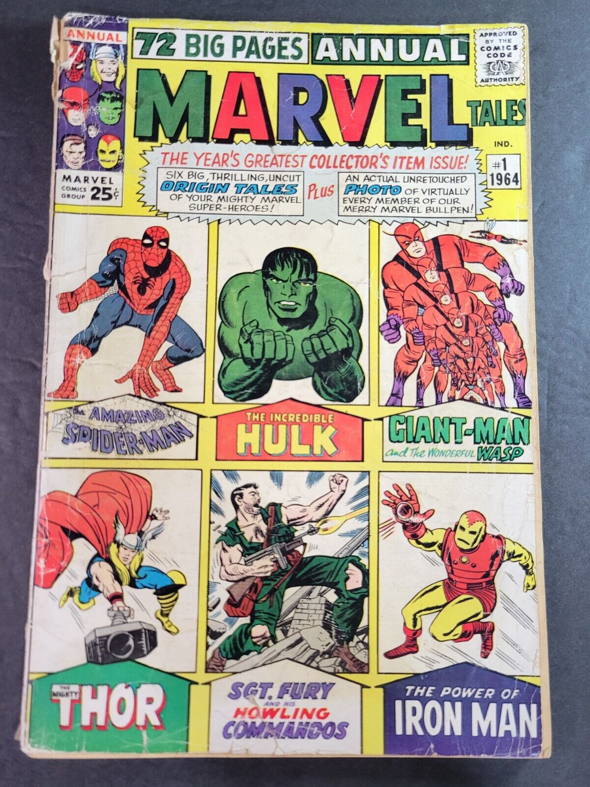 Marvel Tales #1 Annual 1 1964 Amazing Spider-Man Incredible Hulk Thor Low Grade