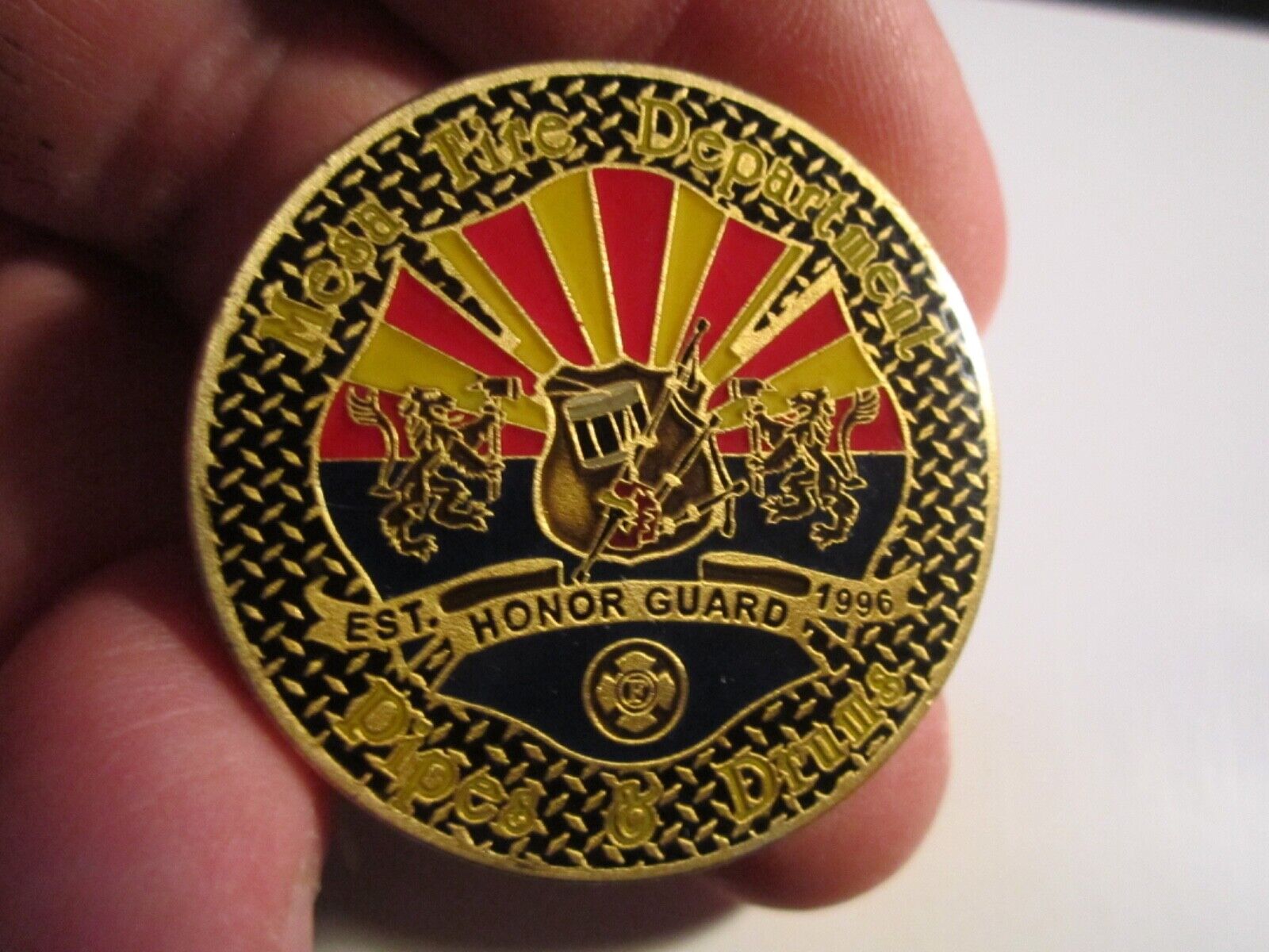 1996 PIPES AND DRUMS HONOR GUARD CHALLENGE COIN - BBA-23D