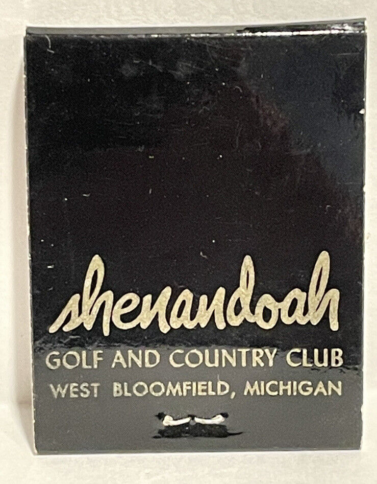 Vintage Matchbook Shenandoah Golf And Country Club West Bloomfield, MI