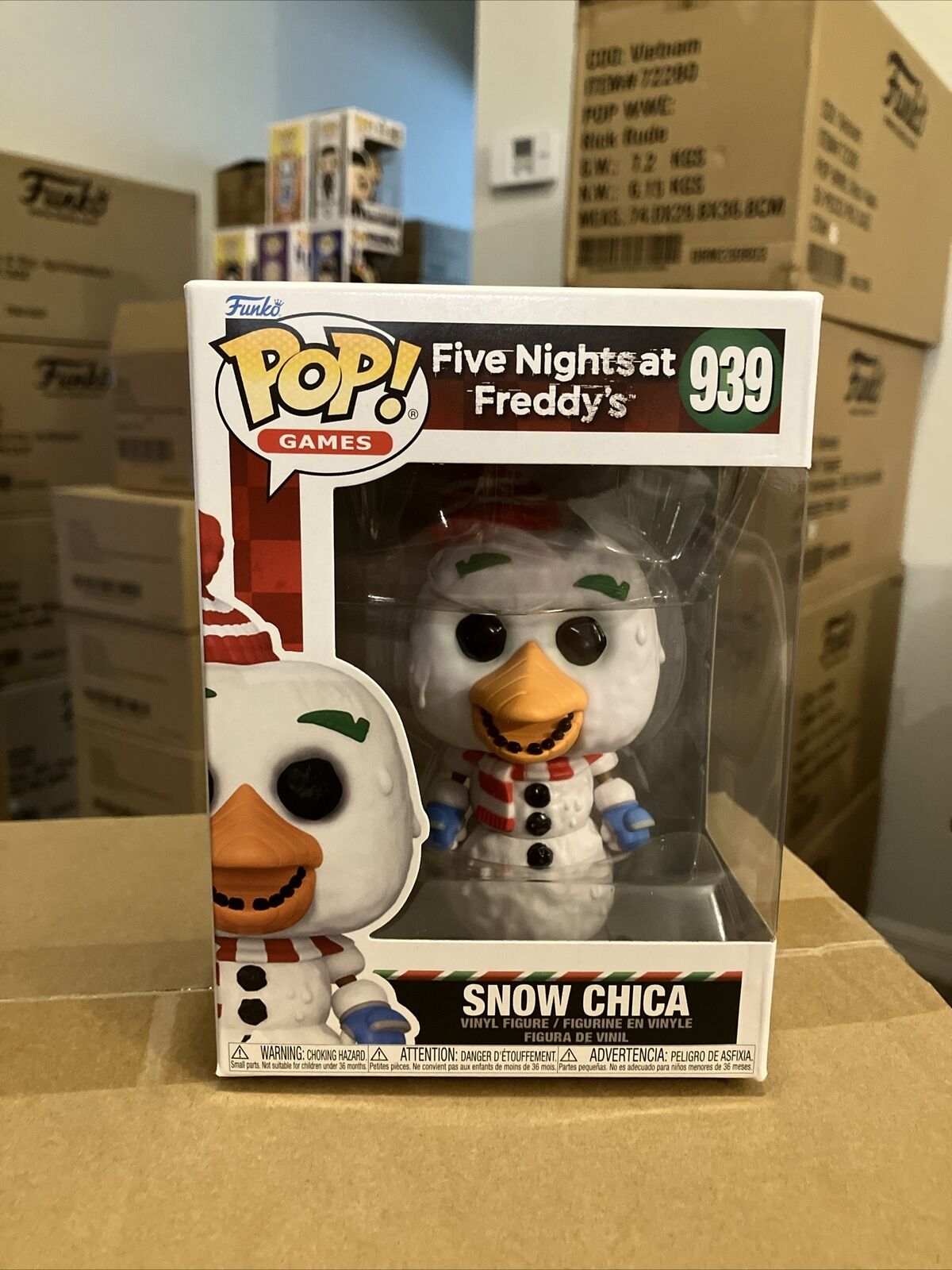 FUNKO • HOLIDAY SNOWMAN CHICA • FNAF Five Nights At Freddys • Ships Free Mint