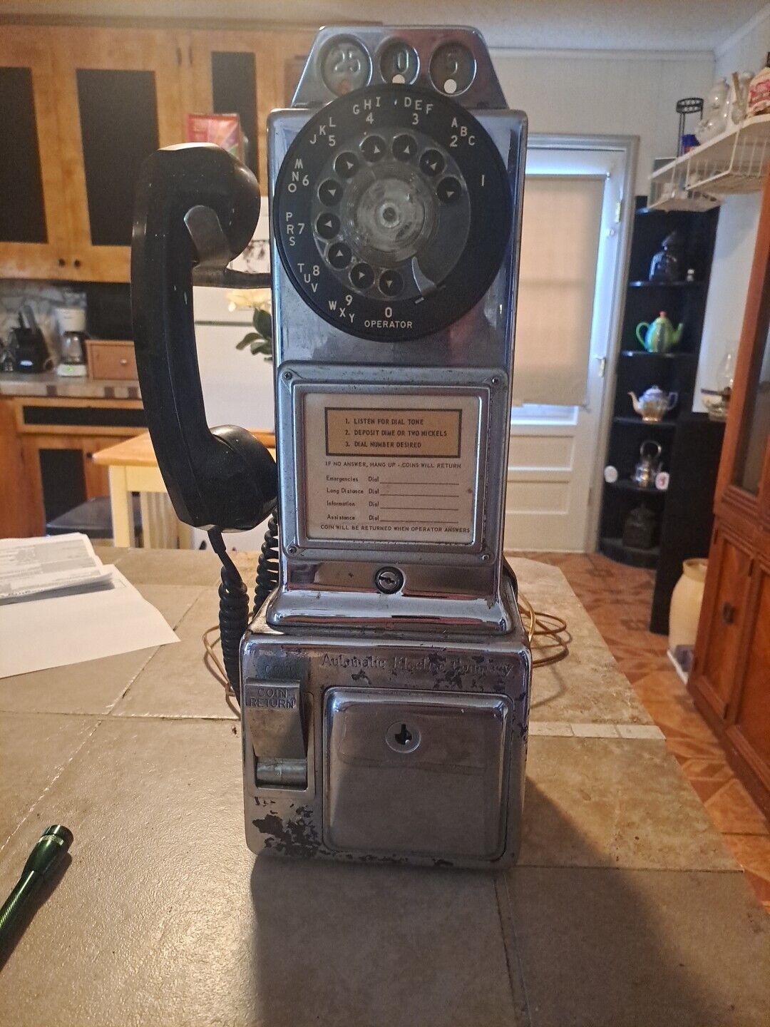 Vintage 1940's Era Automatic Electric Company Payphone