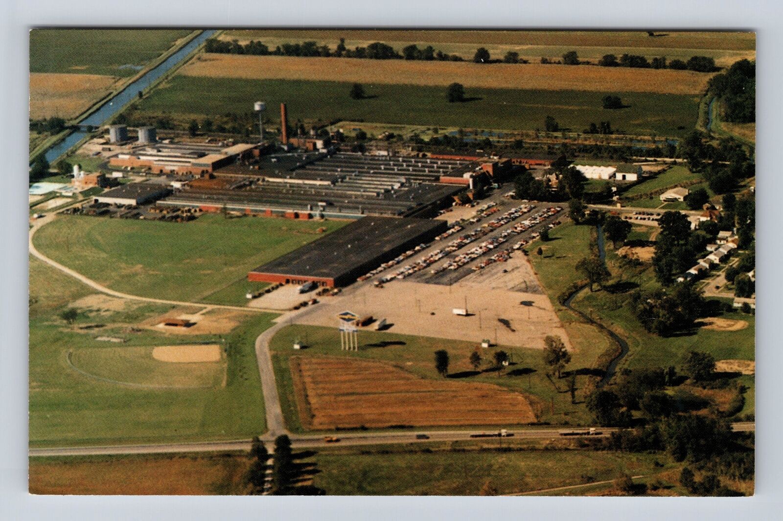 St Mary\'s OH-Ohio, Goodyear Rubber Plant, Antique Vintage Souvenir Postcard