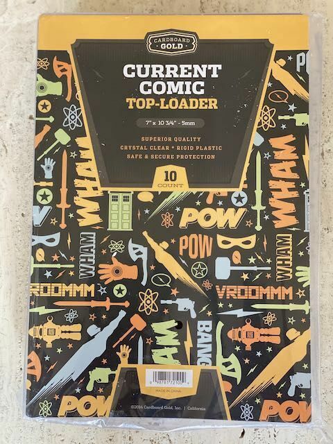 10 CARDBOARD GOLD New Current Comic Toploaders Top Loaders 7x10 3/4 Clear 