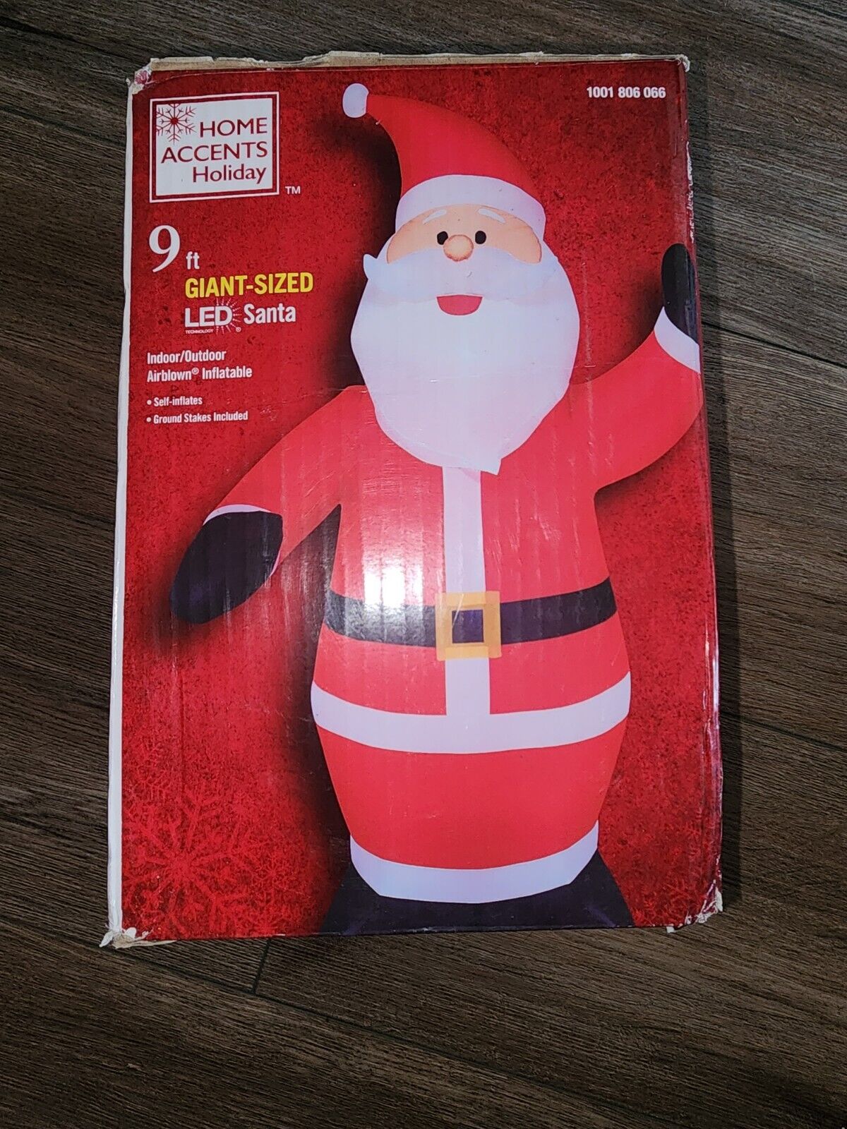 Home Accents 9 Ft Giant-Sized LED Santa  Airblown Inflatable