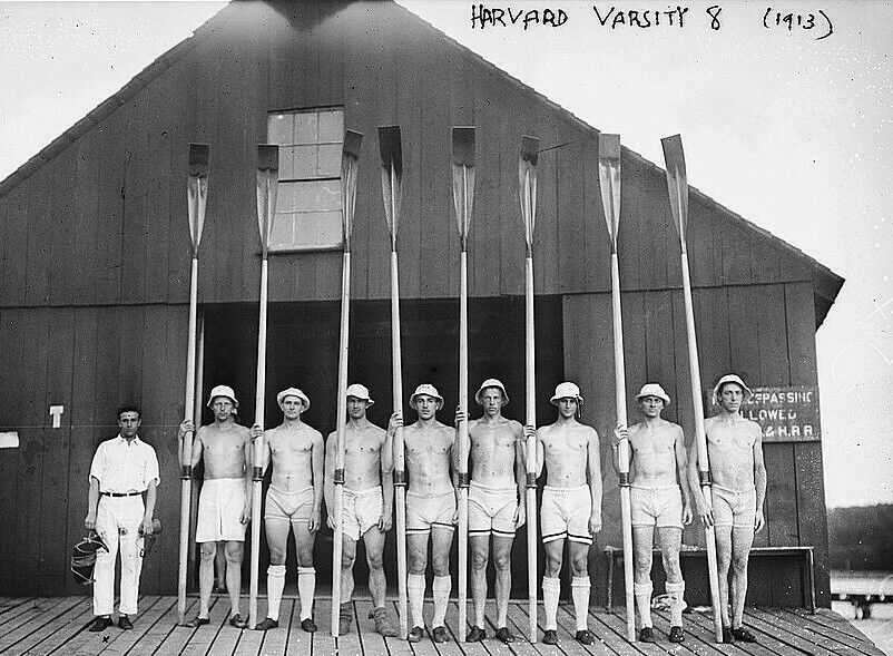 1913 Harvard Crew Team Massachusetts Old Vintage Photo 13