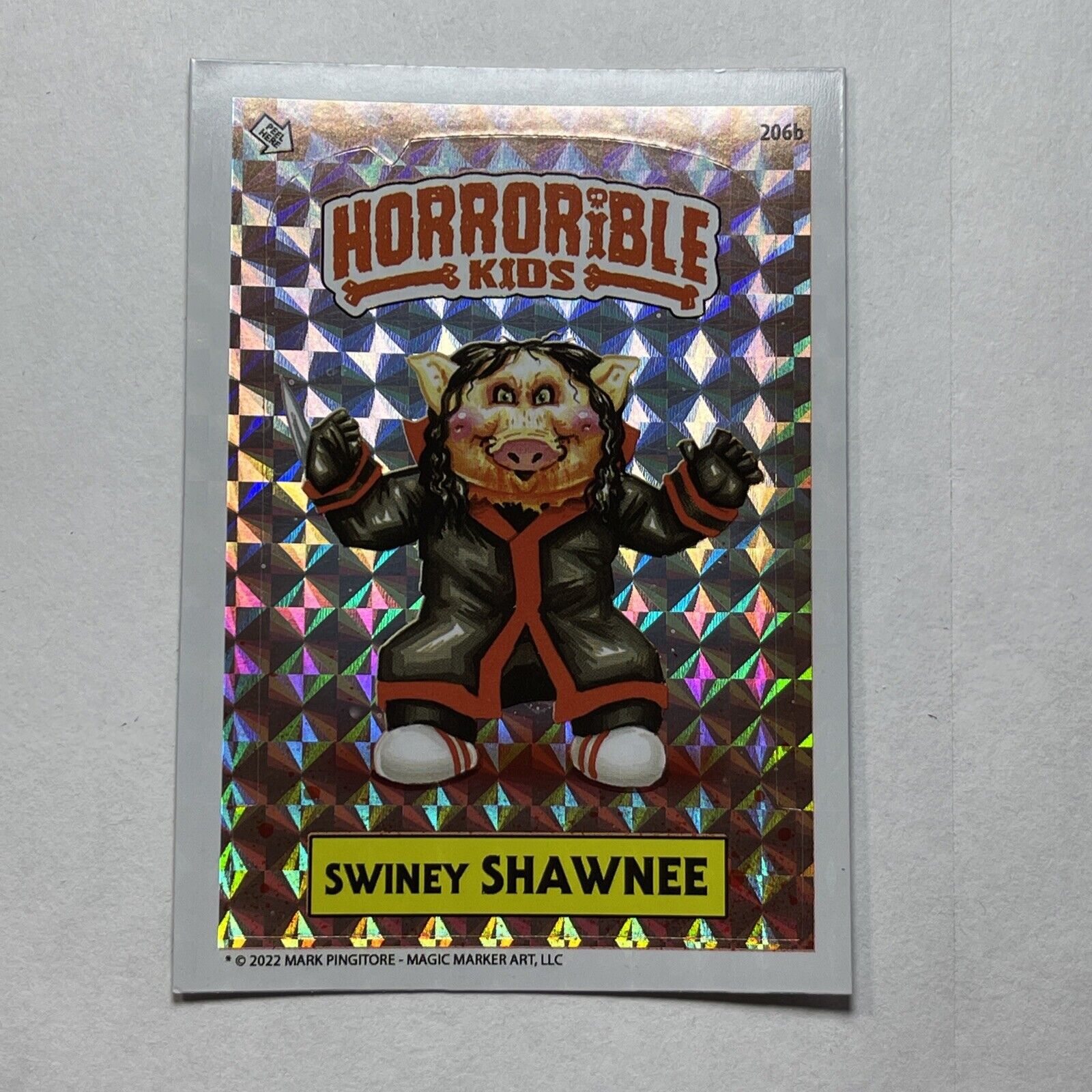 2022 Horrorible Kids Stickers All New Series 7 SWINEY SHAWNEE Foil Card #205b