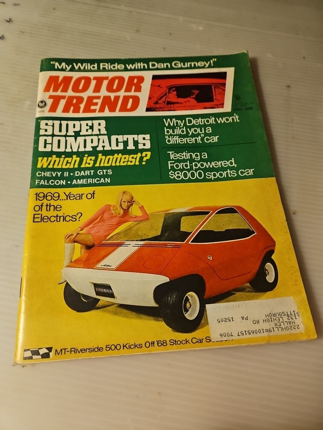 Vintage 1968 April, Motor Trend Magazine, Super Compacts, Which Is Hottest?