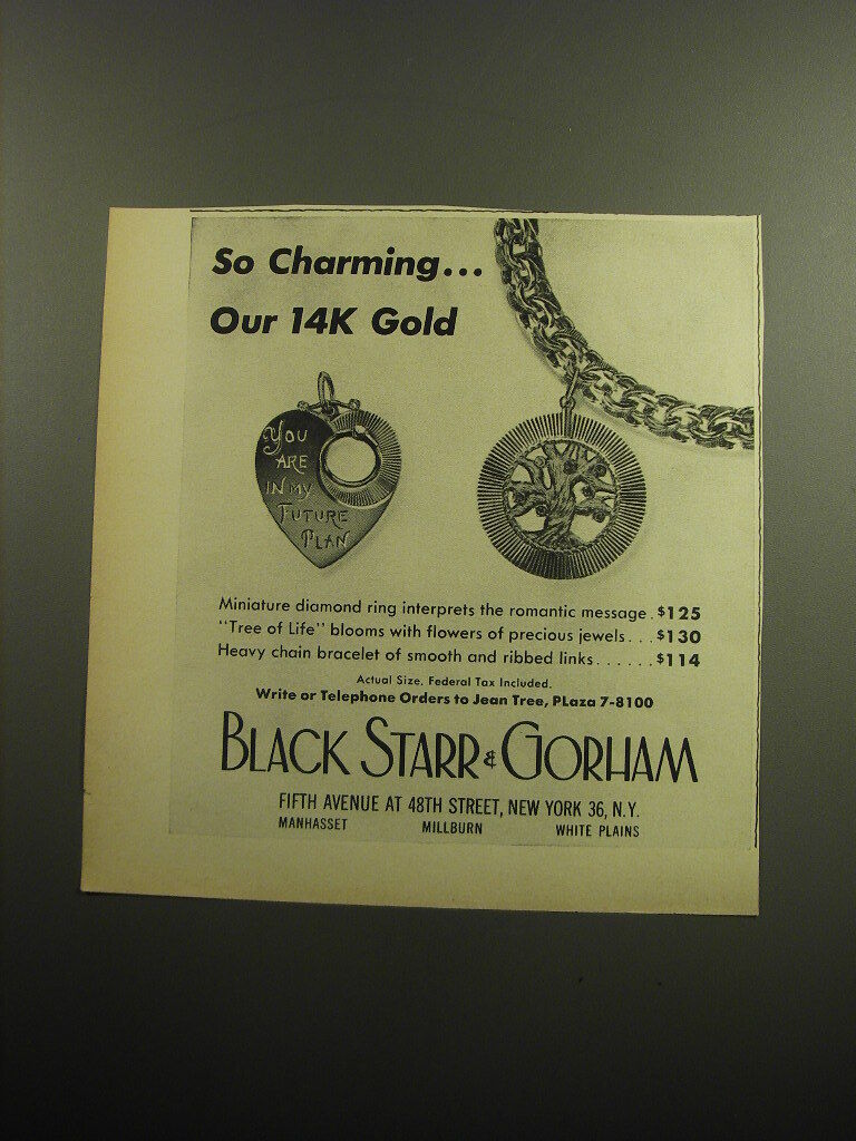 1959 Black Starr & Gorham Jewelry Advertisement - So Charming