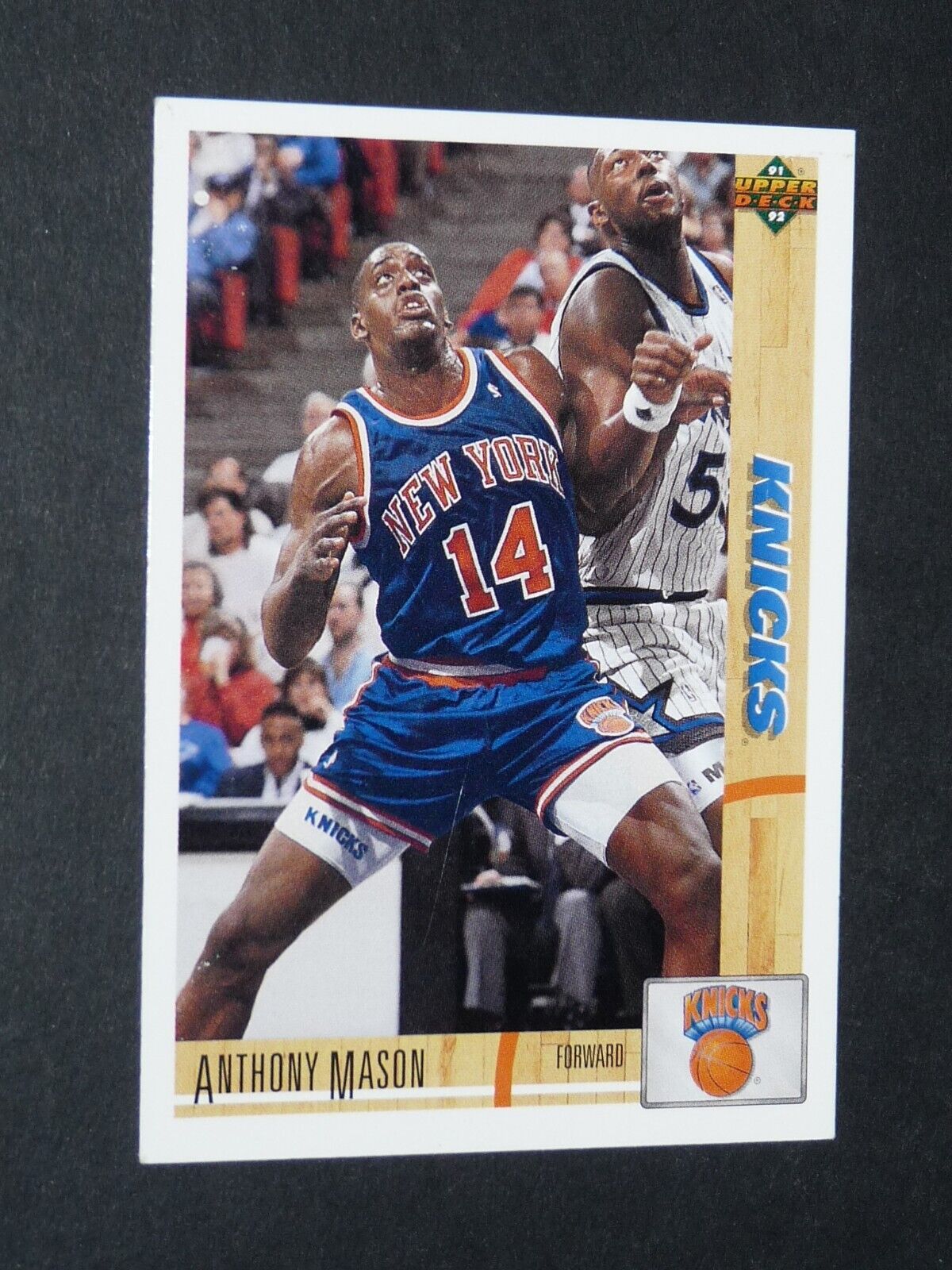 #430 ANTHONY MASON NEW YORK KNICKS 1991-1992 NBA USA BASKETBALL UPPER DECK CARD